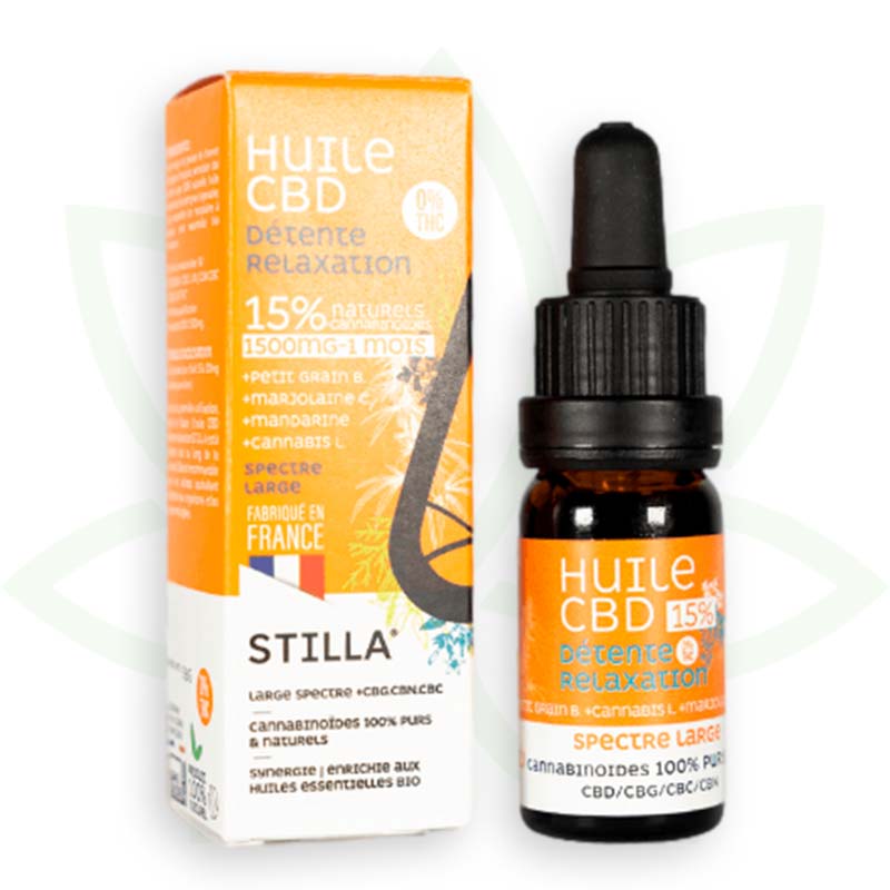 CBD-Öl Entspannung Entspannung 15 Prozent 10 ml breites Spektrum Stilla Frankreich Mafrenchweed 4