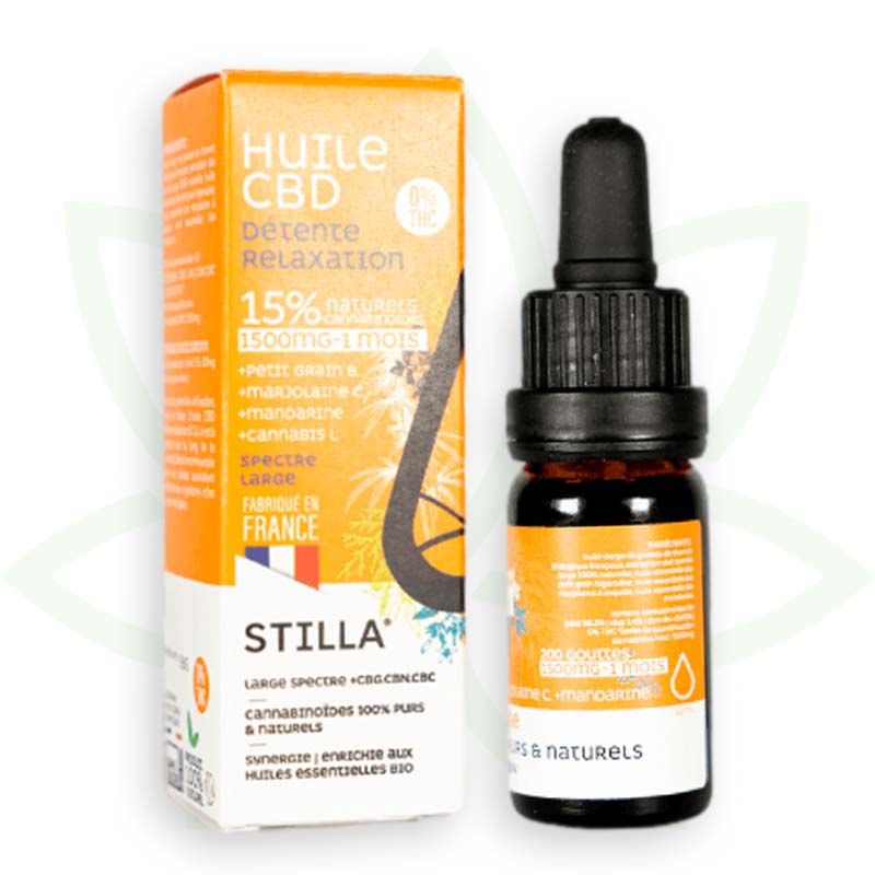 CBD-Öl Entspannung Entspannung 15 Prozent 10 ml breites Spektrum Stilla Frankreich Mafrenchweed 6