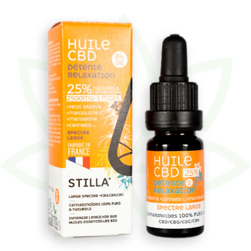CBD-Öl Entspannung Entspannung 25 Prozent 10 ml breites Spektrum Stilla Frankreich Mafrenchweed 7