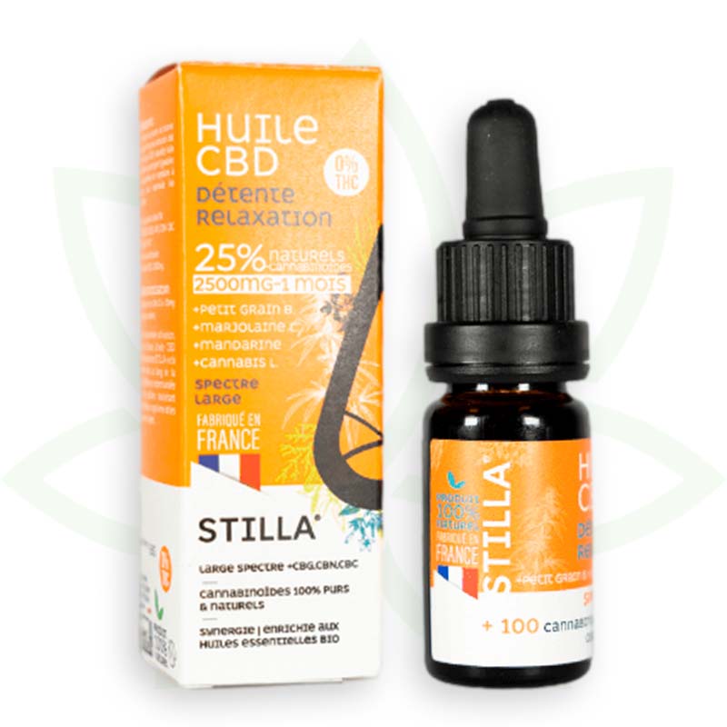 CBD-Öl Entspannung Entspannung 25 Prozent 10 ml breites Spektrum Stilla Frankreich Mafrenchweed 8
