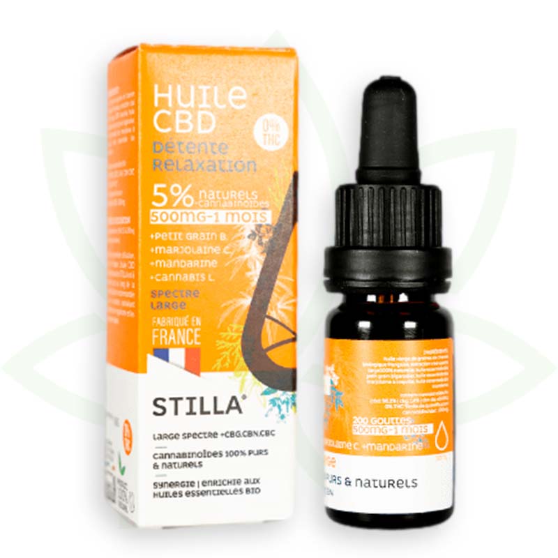 CBD-Öl Entspannung Entspannung 5 Prozent 10 ml breites Spektrum Stilla Frankreich Mafrenchweed 3