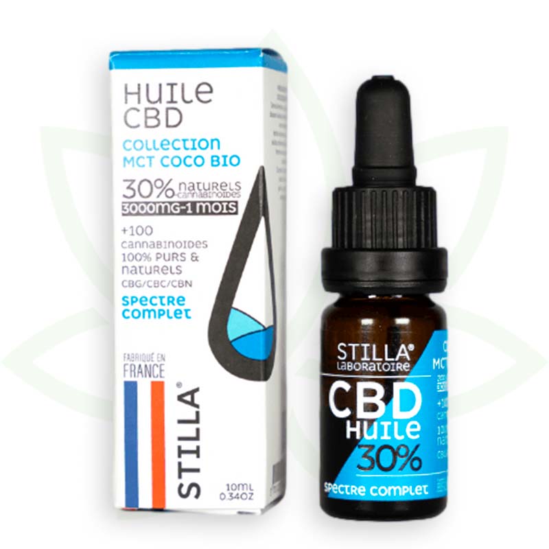 CBD MCT Kokosnussöl 30 Prozent 10 ml Vollspektrum Stilla France Mafrenchweed 7