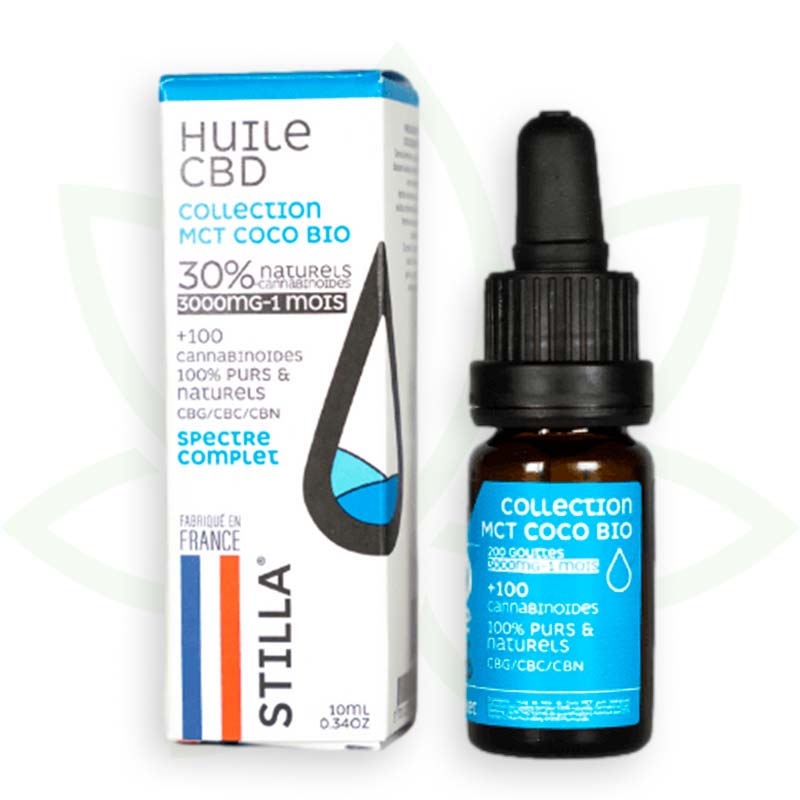 CBD MCT Kokosnussöl 30 Prozent 10 ml Vollspektrum Stilla France Mafrenchweed 9