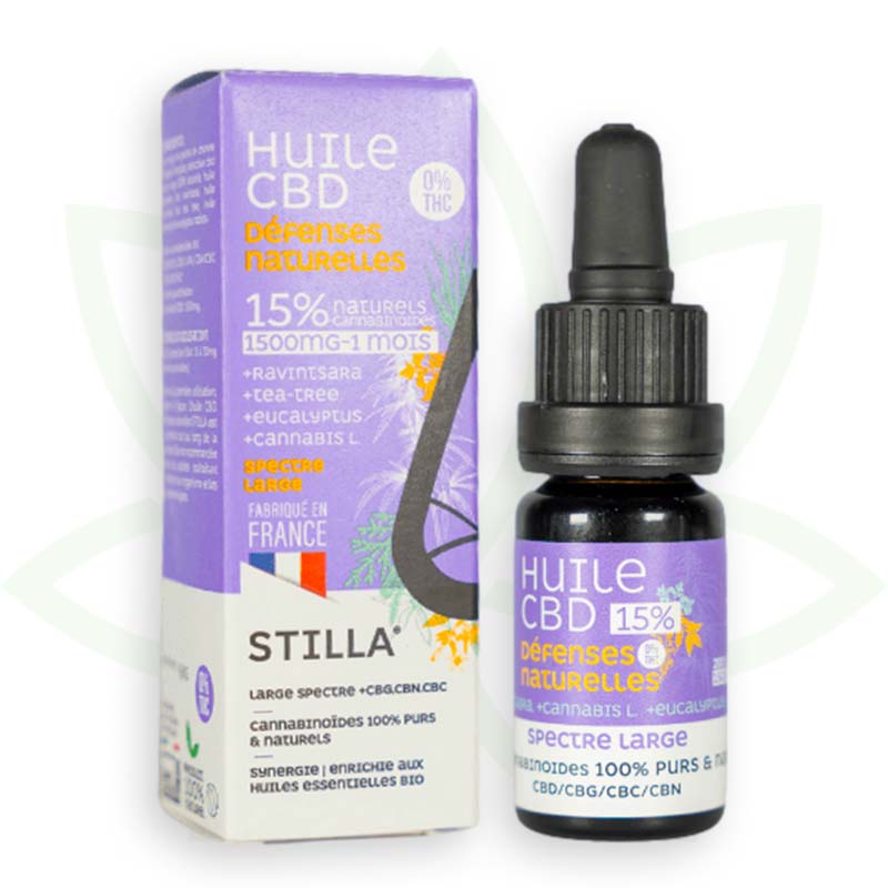 cbd-öl natürliche abwehrkräfte 15 prozent 10ml broad spectrum stilla france mafrenchweed 4