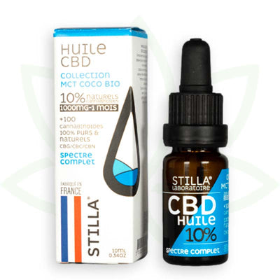 CBD MCT Kokosnussöl 10 Prozent 10 ml Vollspektrum Stilla France Mafrenchweed 1